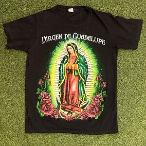 Black Virgen de Guadalupe T-Shirt